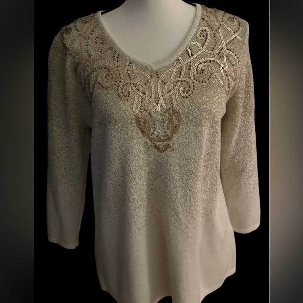 Gold sequence Top NWOT